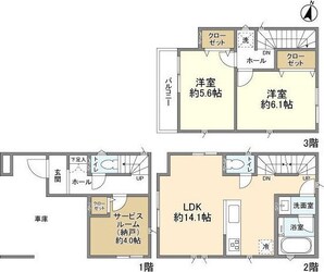 Ｋｏｌｅｔ与野本町＃１０の物件間取画像